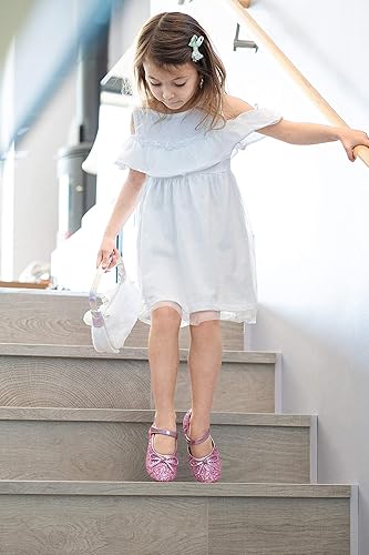 Miniatura 4 de Otter MOMO Zapatos planos de bailarina para niña, con lazo decorativo, ideales para llevar con vestido y combinan bien con flores, para escuela,