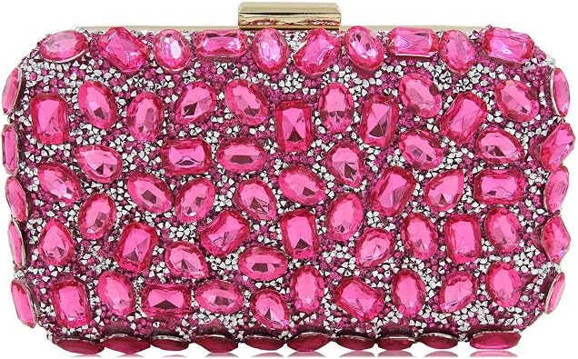 Clutch Purses for Women Crystal Gemstone Evening Bag Wedding Prom