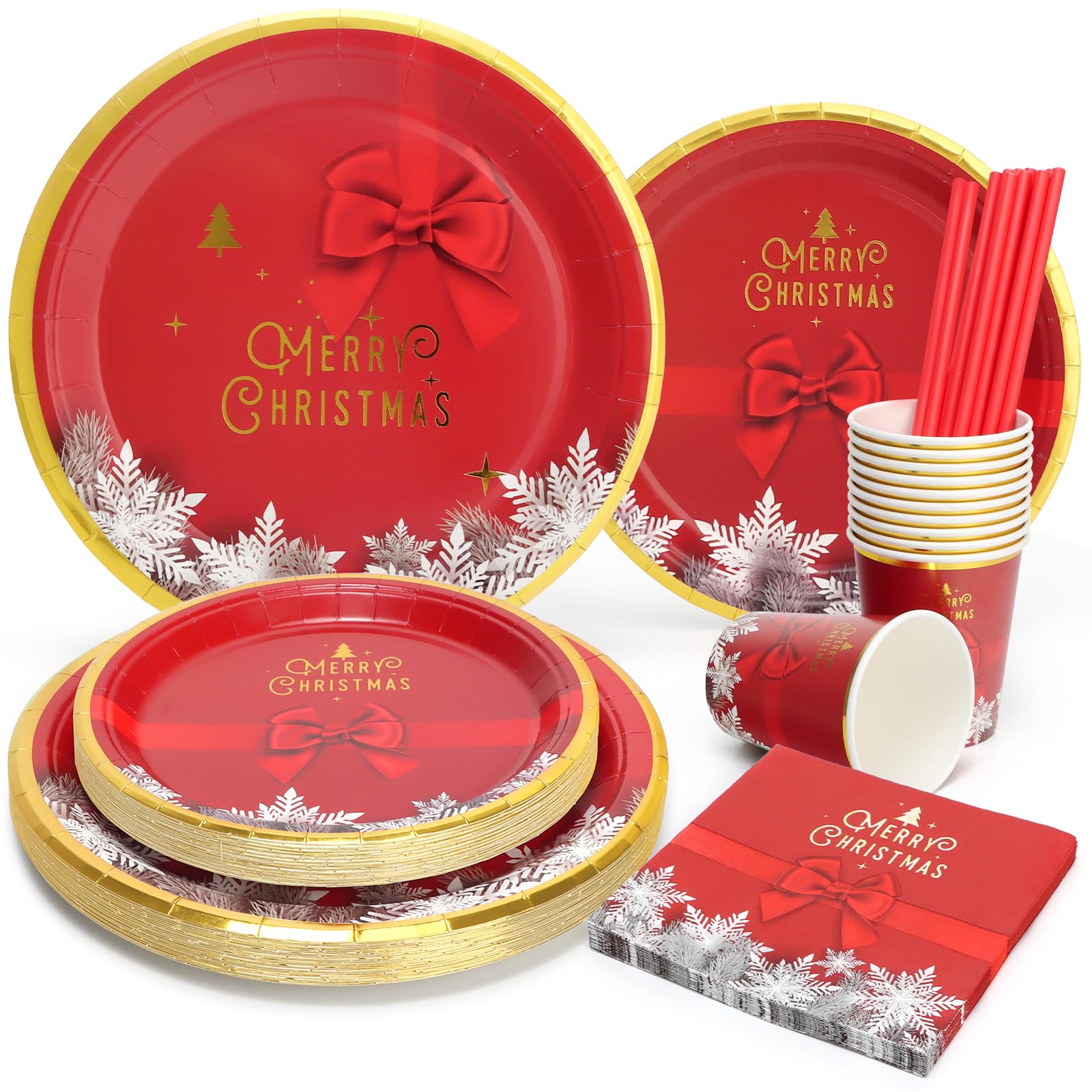 Set di stoviglie usa e getta in oro blu royal, piatti, cannucce, tazze