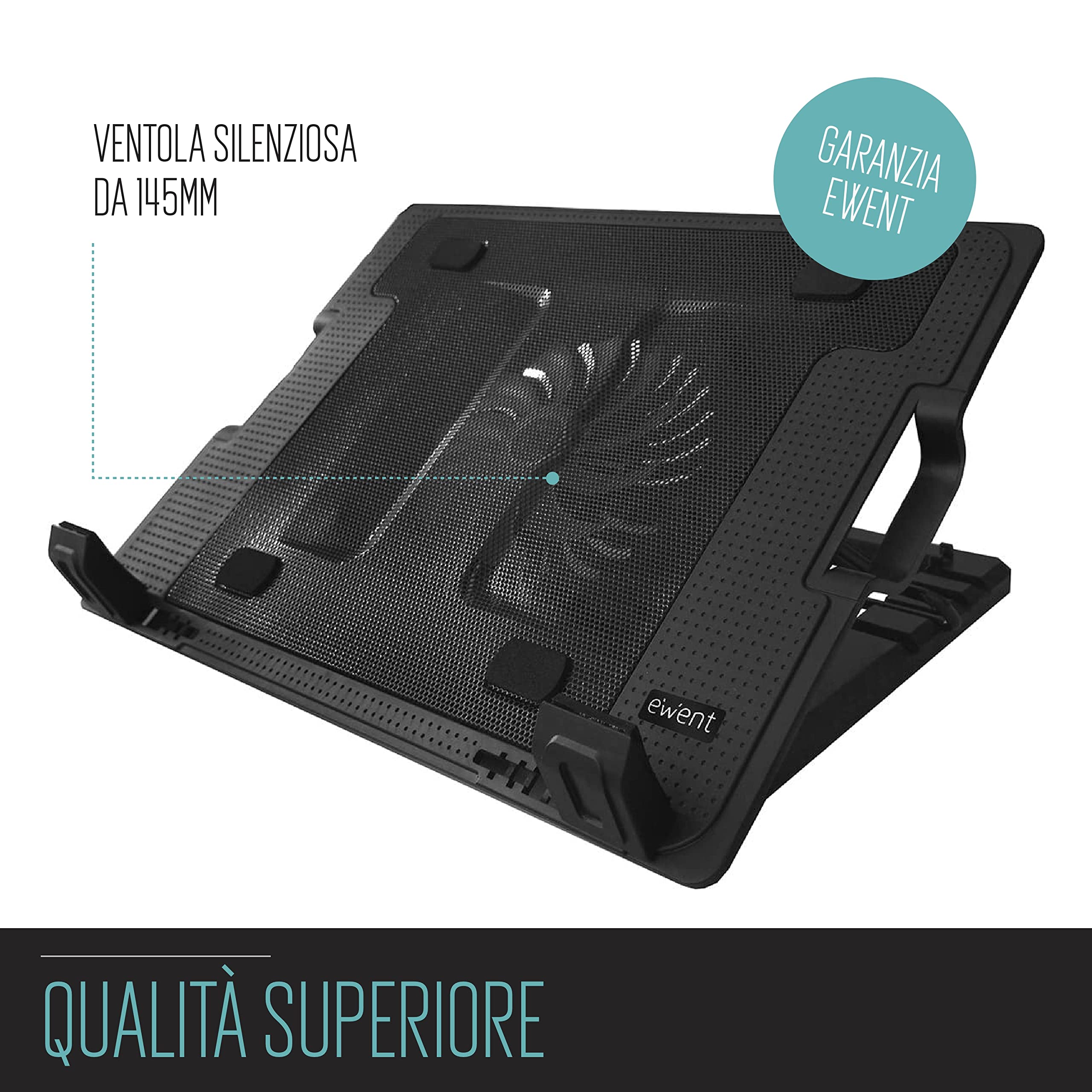 Ventola Silenziosa, Ventola Wireless A 4 Velocità, Ventola Da Tavolo Con Batteria Ricaricabile Usb Da 3000 Mah 76746742