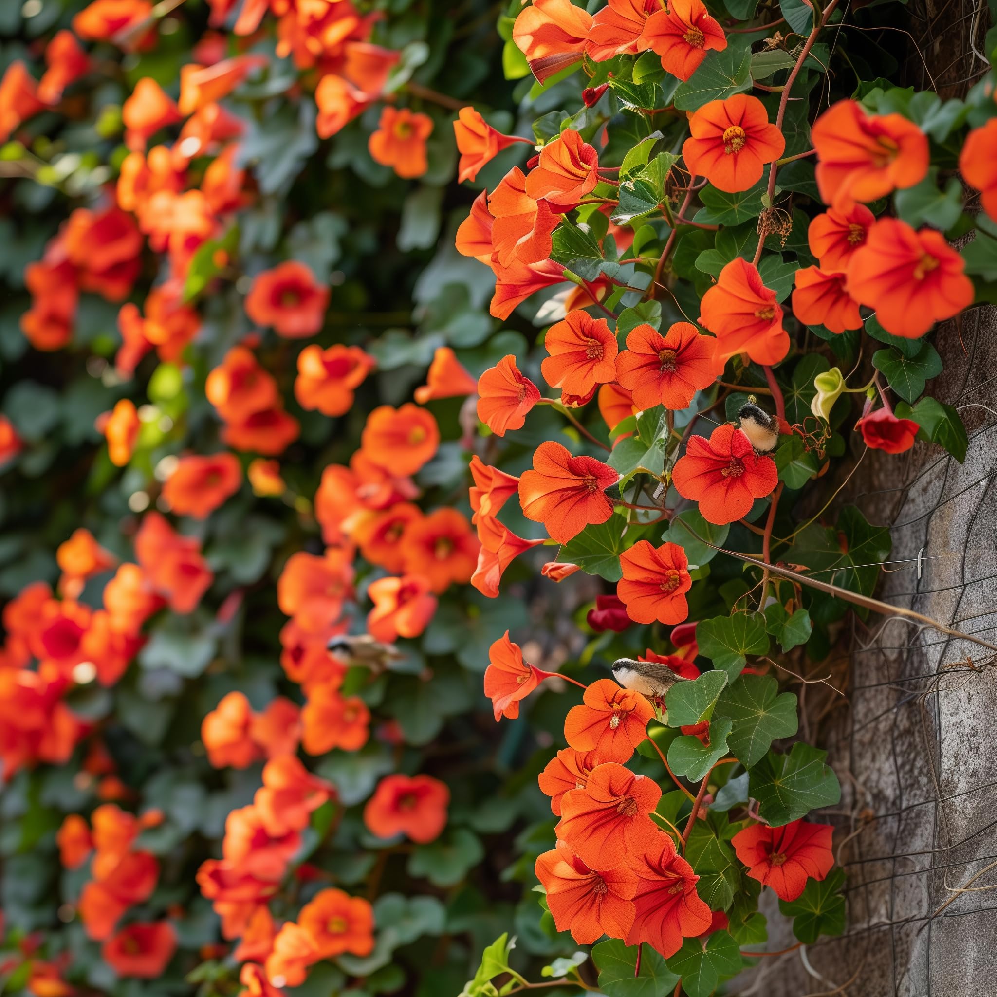 2 Trumpet Creeper Vines Campsis radicans
