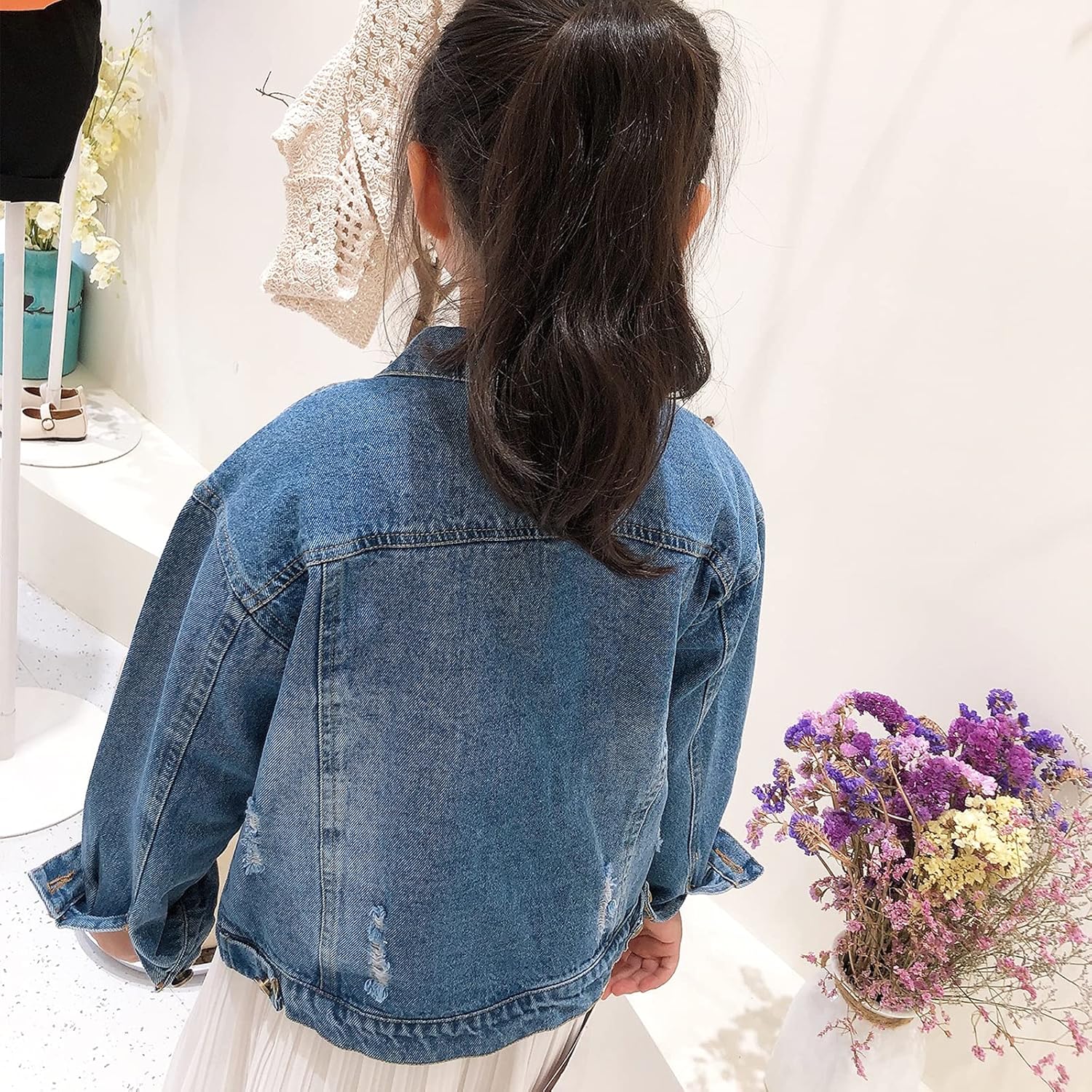 Girls Boys Jean Jacket for (4-14 Years Kids) Trendy Cozy Soft Ripped Denim Coat Casual Outerwear School Travel Teen Gift - Image 8