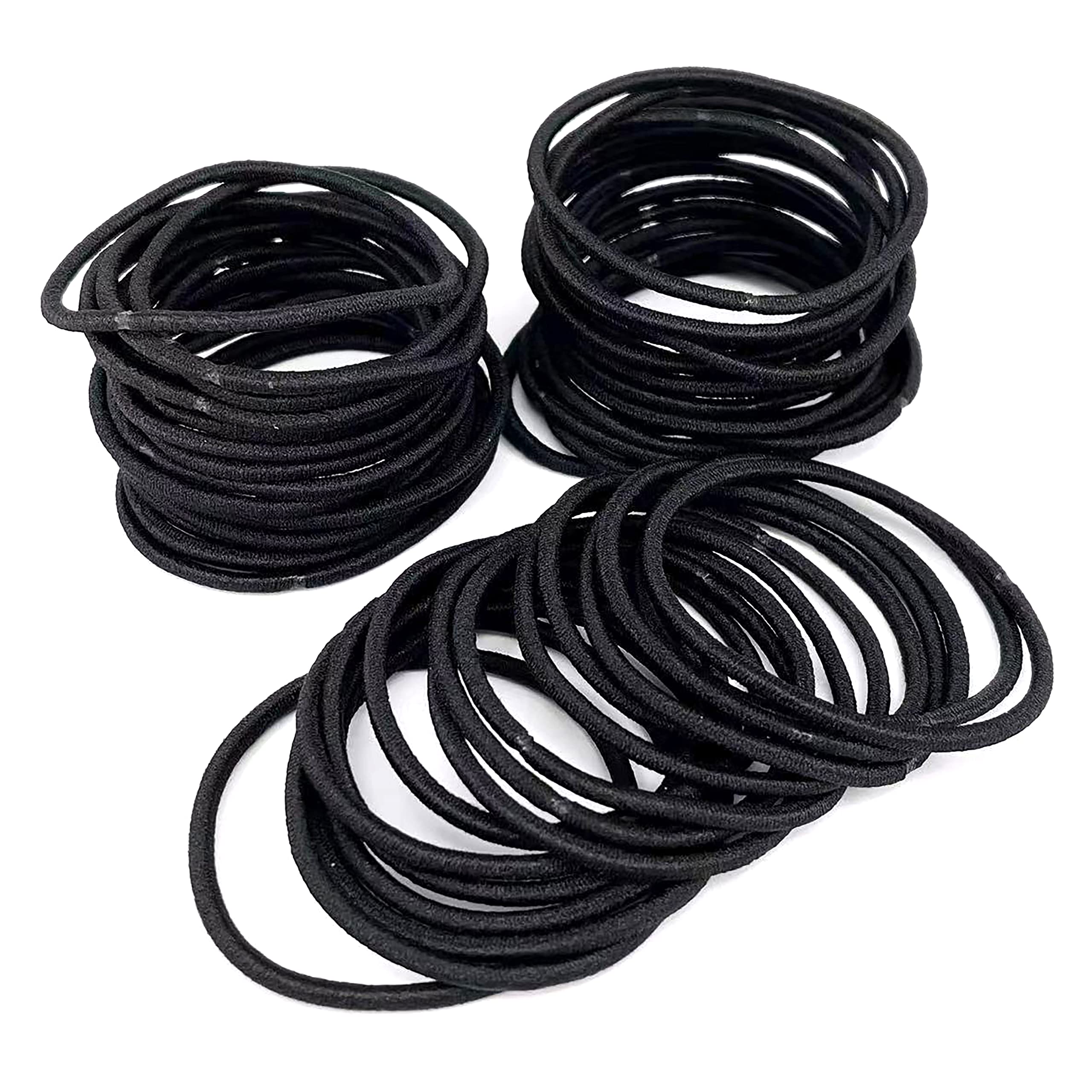 Amazon.co.jp: ヘアゴム ゴム おしゃれ 子供 黒 髪ゴム リングゴム 大  