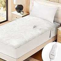 blunique Electric Heated Mattress Pad Full Size 54x75 Grey - Single Control Bed Warmer, Deep Pocket, 3D Air Layer Fabric, Machine Washable