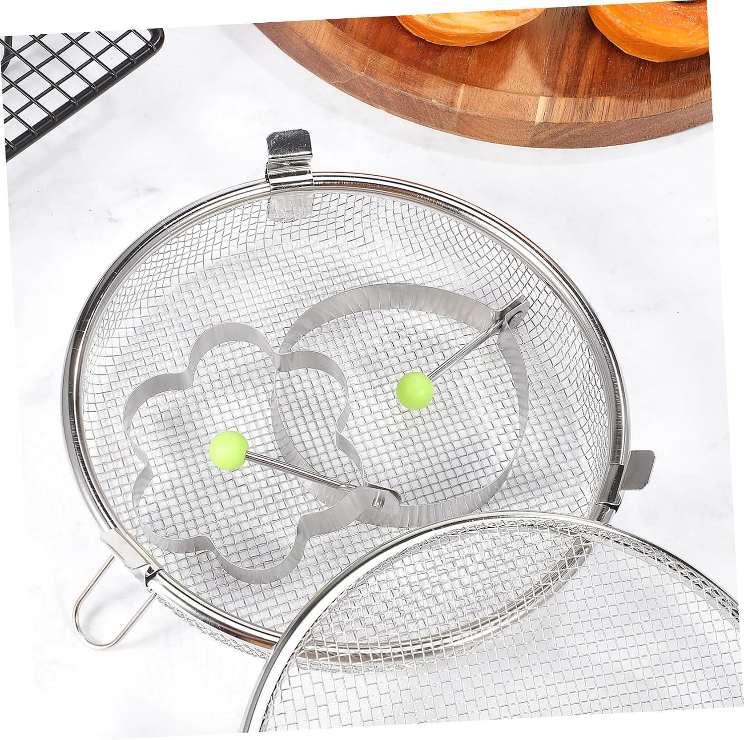 Stainless Steel Dishwasher Cutlery Mesh Basket Round Storage Basket for Bathroom
