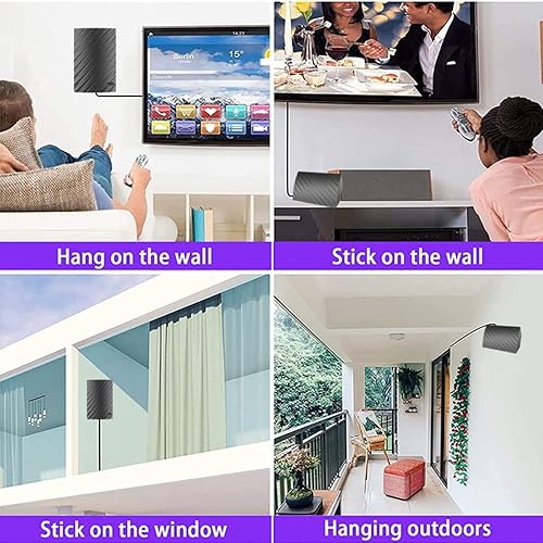 Miniatura 8 de 2023 TV Antenna for Smart TV, 380+ Miles Range, Digital HD Indoor Outdoor Antenna Upgraded Amplifier Powerful Signal Booster Support 4K HDTV 1080p
