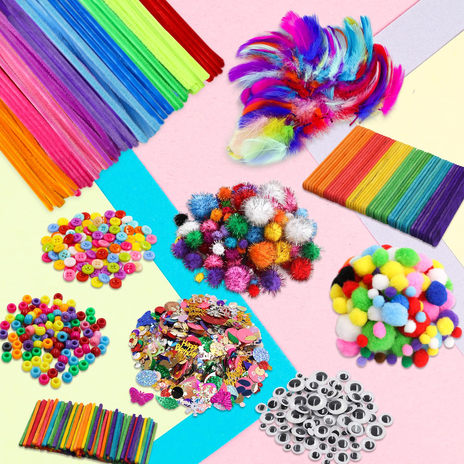 Kids Craft Supplies - 1850 Pcs Art Kit -5