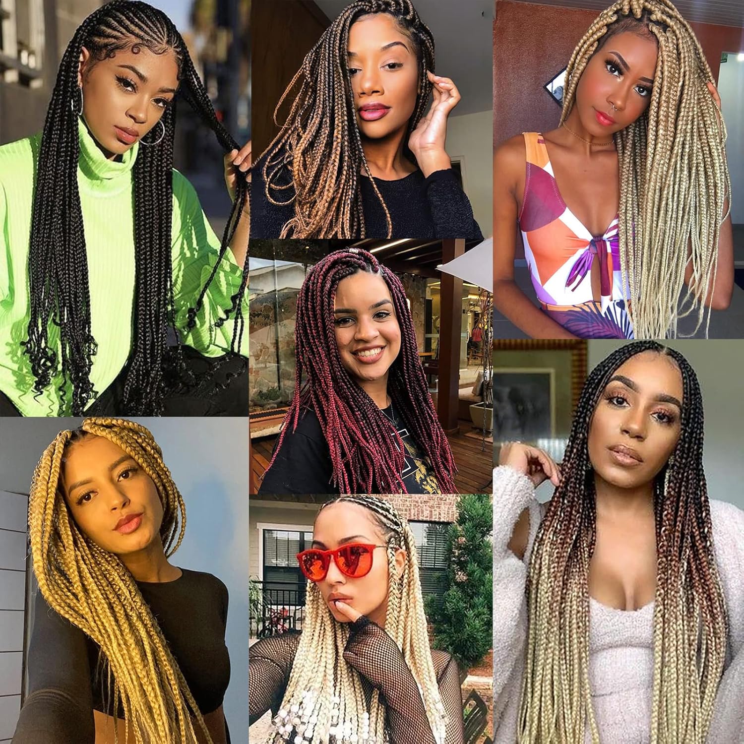 Dorsanee Ombre Brown Braiding Hair Pre Stretched 20 Inch 8 Packs Braiding Hair Extensions for Crochet Box Braids Twists Locs Hair Itch Free Soft Yaki Texture Hot Water Setting (20inch,#1B/30)