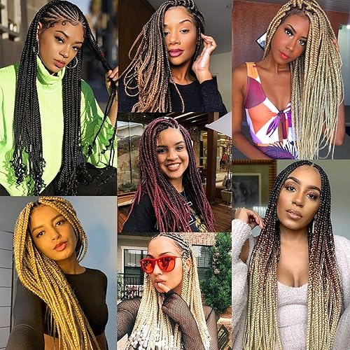 Miniatura 5 de Extensiones pre-estiradas de pelo trenzado Yaki de 20 pulgadas, 8 paqueteslote de agua caliente, trenzas sintéticas suaves para trenzas de ganchillo
