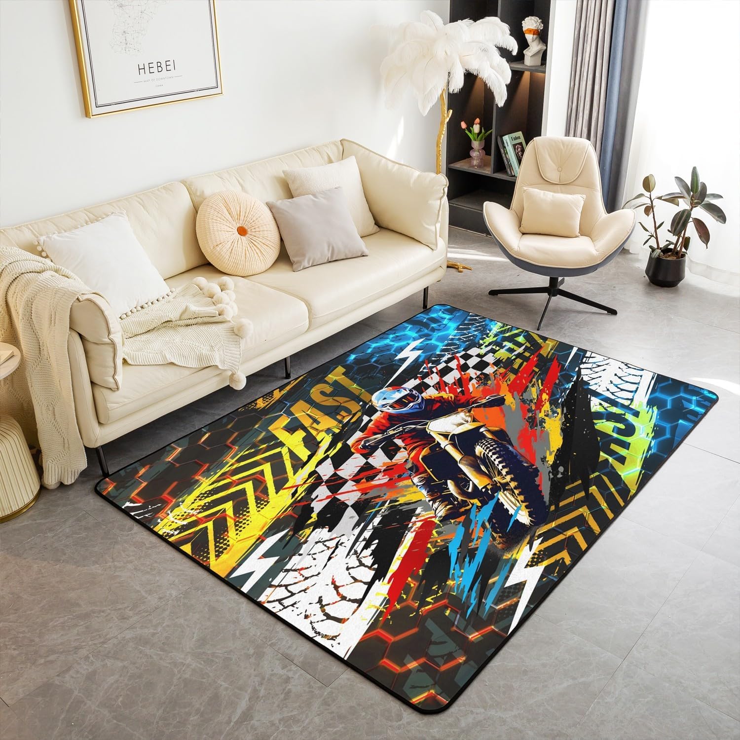 Camo Antler Area Rug 5x7 Kids Deer Hunting Pink Plaid Buffalo Decorative Carpet for Boys Teens Farmhouse Cabin Camouflage Boho Arrow Living Room Rugs Wild Animal Indoor Floor Mat Accent Rug