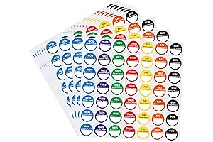 HYBSK 1 inch Day of Week Labels (Mon-Sun)