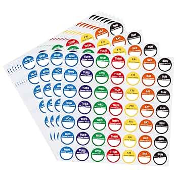 お値下げ▲曜日シール 丸型 7ロール7000枚 海外 ロールシール ステッカー お値下げ△曜日シール 丸型 7ロール7000枚 海外 ロールシール