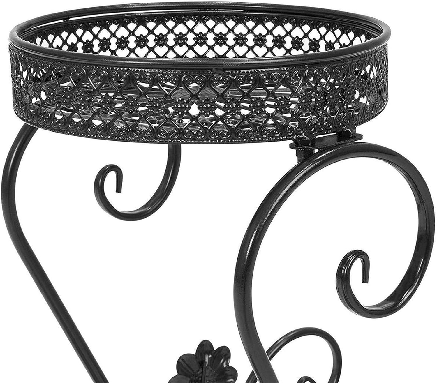 3-Tier Metal Flower Pot Iron Shelf Stand Bonsai Holder Plants Display Rack Holder for Home Patio Balcony Living Room Decoration