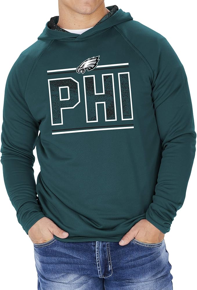 Zubaz Men's Static Hoodie - Officially Licensed NFL Gear, Soft Fitted Hoodie With Bold Designs