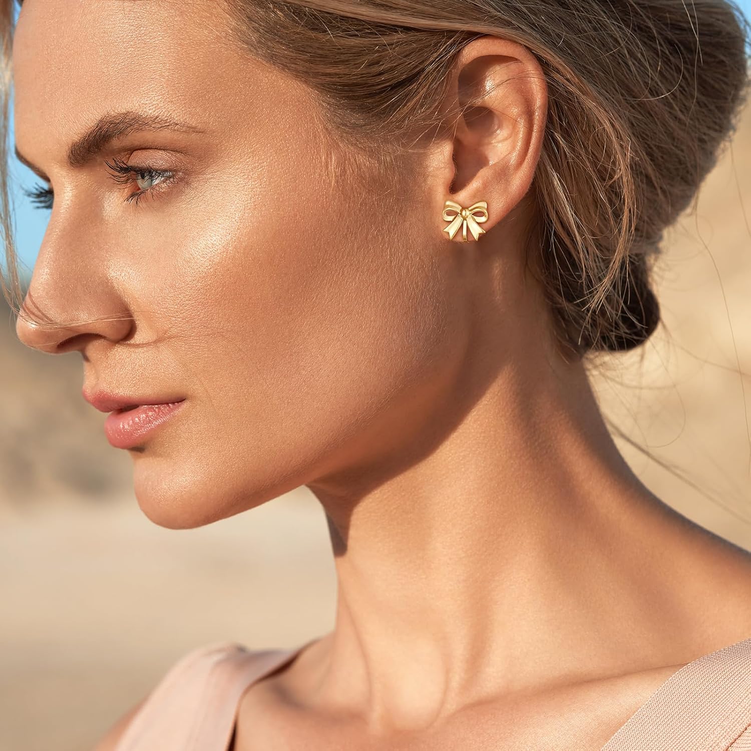 Bow Clip on Earrings for Women Hypoallergenic Dainty Gold Bow Clip Earrings for Women 14K Gold/Silver Plated Gold Earrings 5A Cubic Zirconia Multiple Styles for Women Fashion Trendy Jewelry Gifts - Image 5