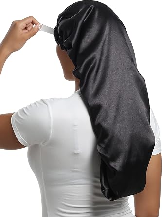 Satin Bonnet Silk Sleep Cap,Hair Bonnet for Braids Curly Hair | Adjustable Double Layer Silky Women Hair Care