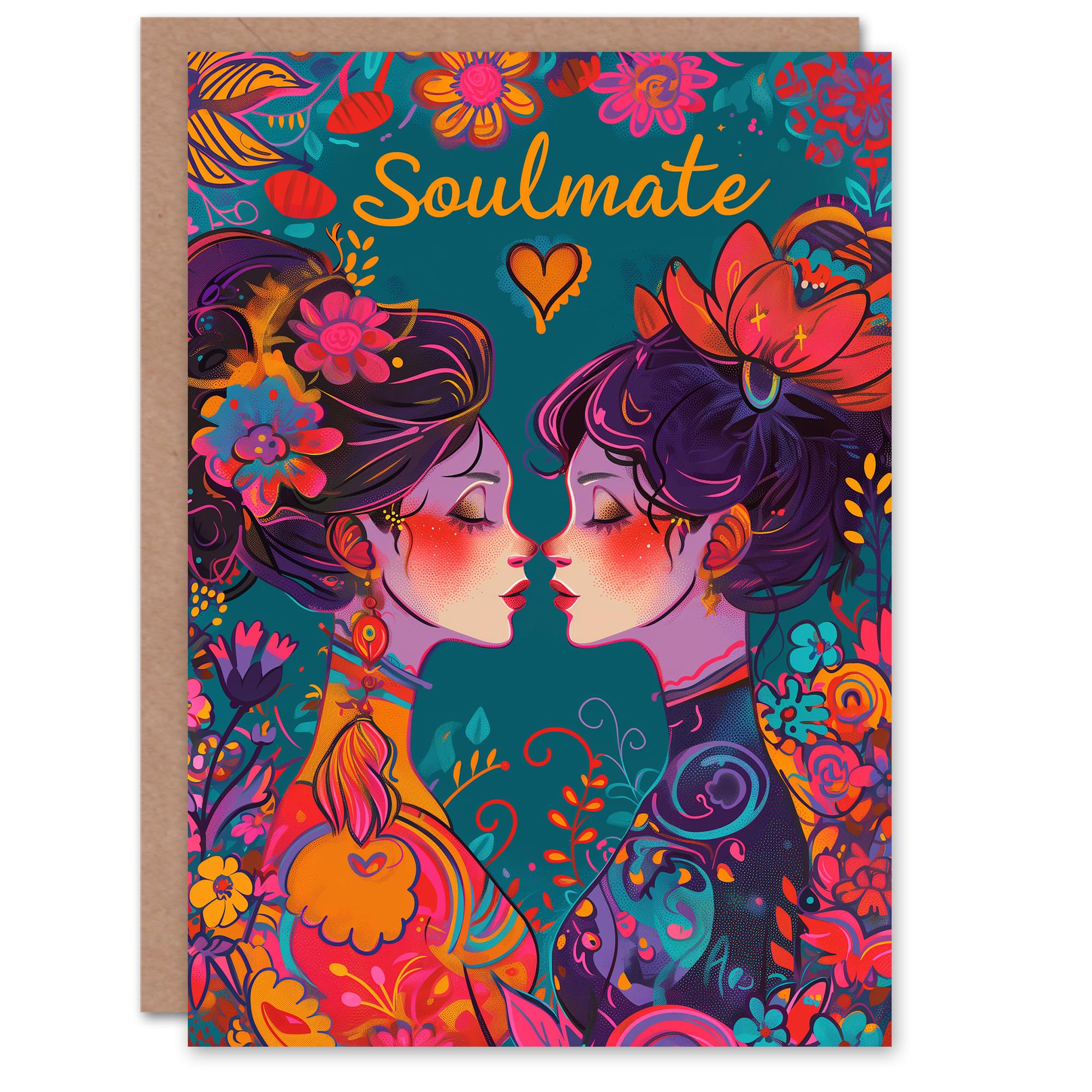 Artery8 Greeting Card - LGBT Floral - Wife Partner