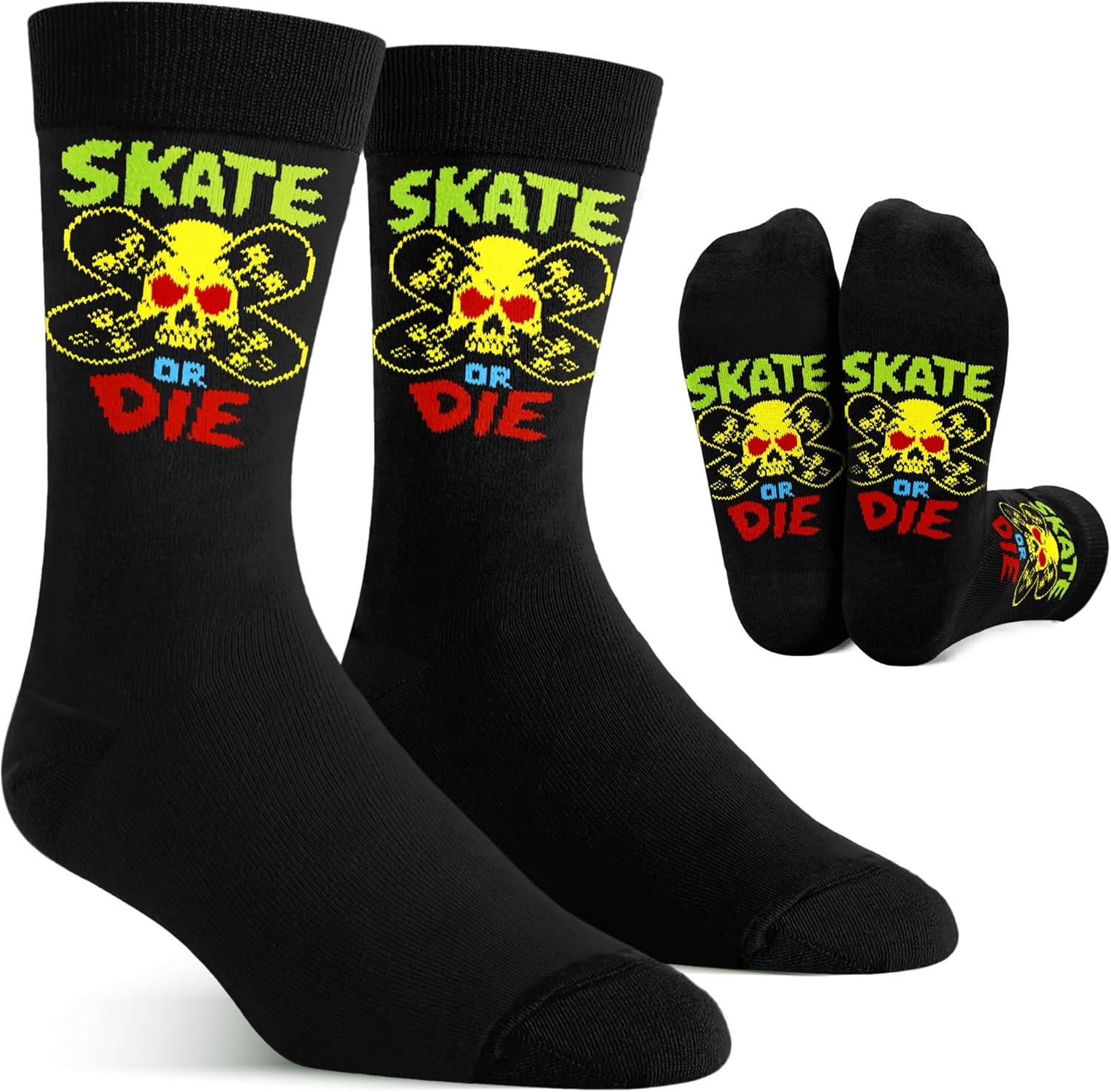 Skateboard Accessories – Skateboarding Socks for Men, Perfect Gifts for Skaters and Skateboarders, Cool Skate Socks for Boys and Teens, Skater Boy Accessory, Unique Skateboarding Gifts for Men