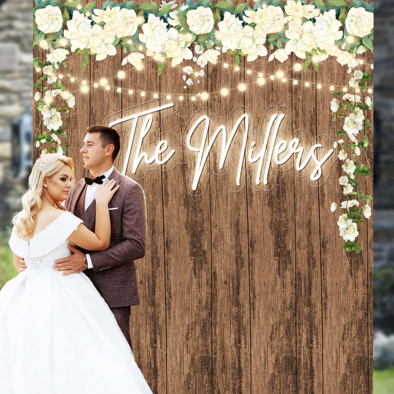 Jadetoad LED Neon Sign Customizable for Wedding Party Backdrop Photo Shoot Prop Home Decor, Personalized Unique Gift - Create Memorable Moments with Vibrant and Customized Illumination! (35