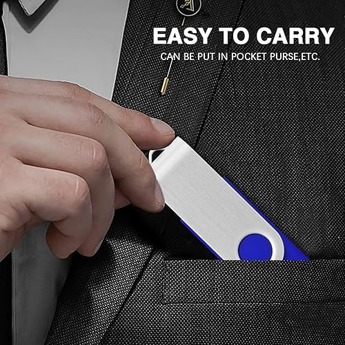 Miniatura 5 de EASTBULL Unidades flash USB a granel de 4 GB, paquete de 100 unidades flash USB 2.0 a granel, unidades USB a granel, paquete de memoria (azul,