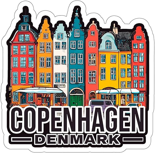 Copenhagen Denmark - Calcomanías de vinilo y calcomanías impermeables  Calcomanías estéticas para portátiles, botellas de agua, teléfonos y más