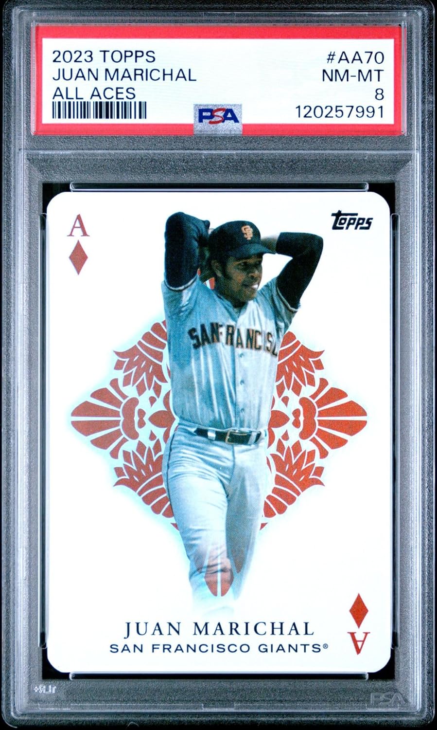 Juan Marichal 2023 Topps All Aces Baseball Card #AA70 Graded PSA 8 Cert # 120257991