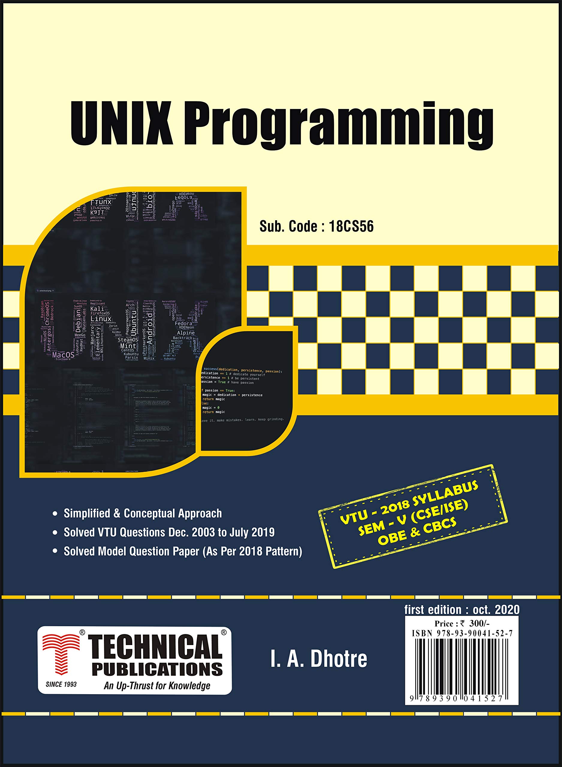 Buy Unix Programming for BE VTU Course 18 OBE & CBCS (V- CSE -18CS56 ...