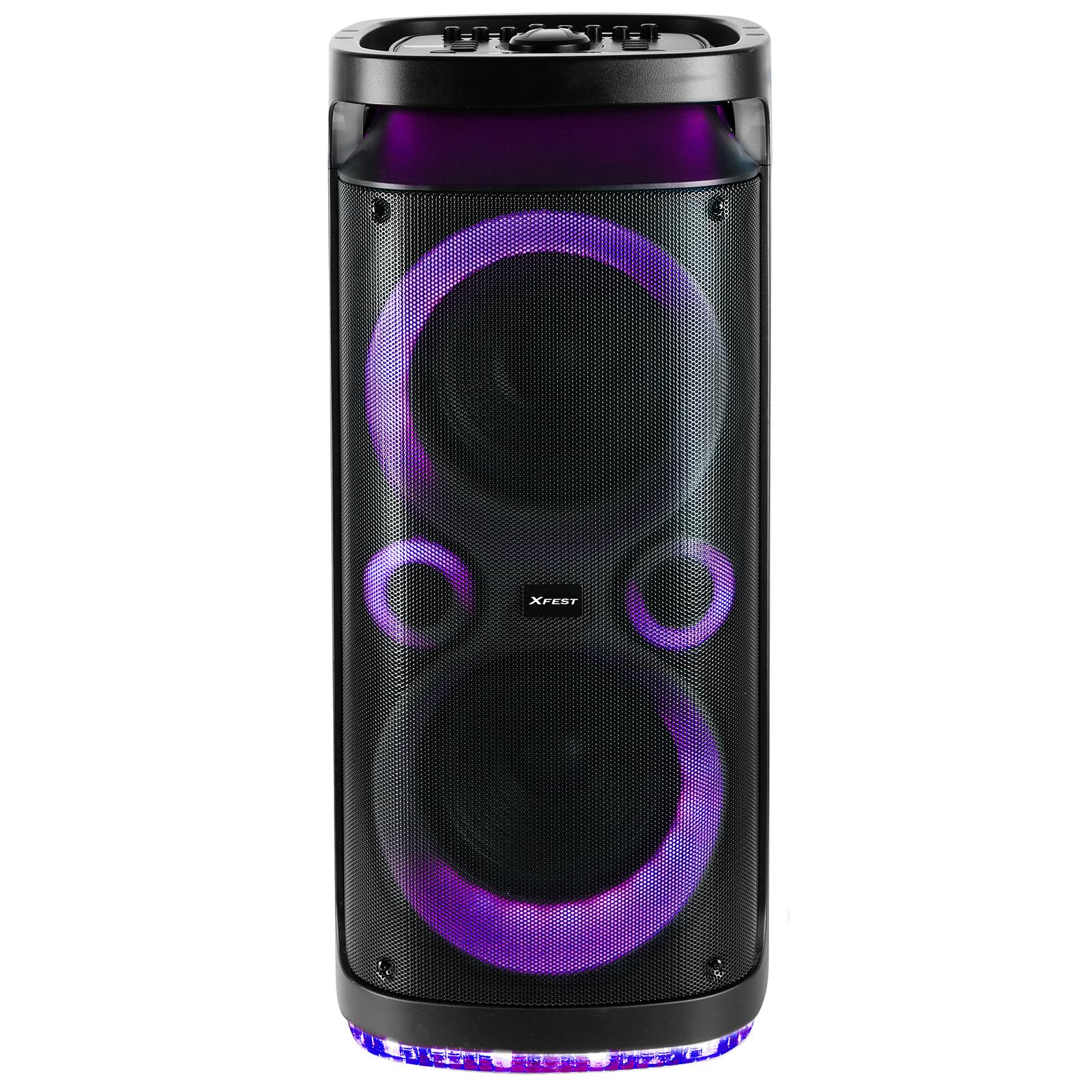 Trevi XF 3150 KB Speaker Portatile Karaoke 130W, Connettività Audio Wireless, USB/SD, Luci Disco, Funzione TWS e Microfono Incluso, Batteria Integrata