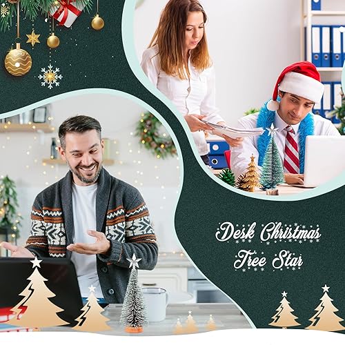 Miniatura 191 de Hanaive Decoración para árbol de Navidad, mini estrella pequeña para árbol de Navidad, adornos de estrella decorativa para el hogar, fiesta de Plata