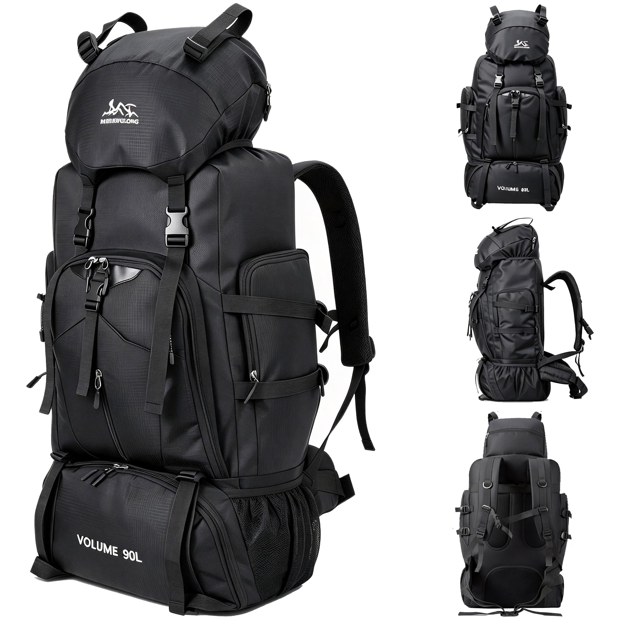 90L Zaino da Escursionismo Trekking Campeggio Viaggio Grande Impermeabile per Uomo Donna, Zaino Montagna Borsa da Viaggio con Multi-scomparti per Alpinismo Arrampicata Campeggio e Turismo