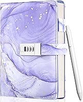 Vista 22 de CAGIE Diario con candado para niñas, kit de diario rayado rellenable A5 con contraseña y candado, lindos regalos de Navidad y cumpleaños para niñas