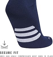 Vista 40 de adidas Rivalry Soccer 2.0 OTC, Workout Compression Socks-Over The Calf Negro/Blanco