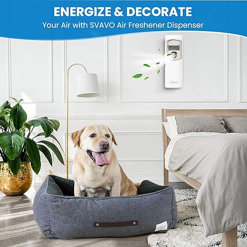 Miniatura 4 de SVAVO Dispensador automático de fragancia LCD  Dispensador automático de ambientador ABS para montaje en pareddispensador de perfume programable en