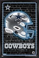 Vista 6 de NFL Dallas Cowboys - Póster de pared con casco neón 23, 34 pulgadas de largo x 22.4 pulgadas de ancho, versión premium sin marco