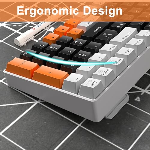 Miniatura 3 de Camiysn Teclado mecánico con cable para juegos, teclado compacto para juegos de 100 teclas con teclado numérico LED azul retroiluminado amarillo,