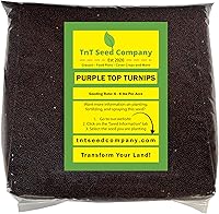 TnTSeedCompany Purple Top Turnips Food Plot Seeds 1 Acre (6 lb) - High Protein Brassica Deer Attractant Fall Planting