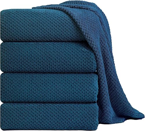 Juego de toallas de baño extra grandes de 35 x 70 pulgadas, juego de toallas de baño de gran tamaño, microfibra grande, de secado rápido, ligeras,