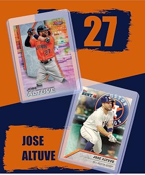 Jose Altuve Cards Assorted (5) Baseball Card Bundle - Houston Astros