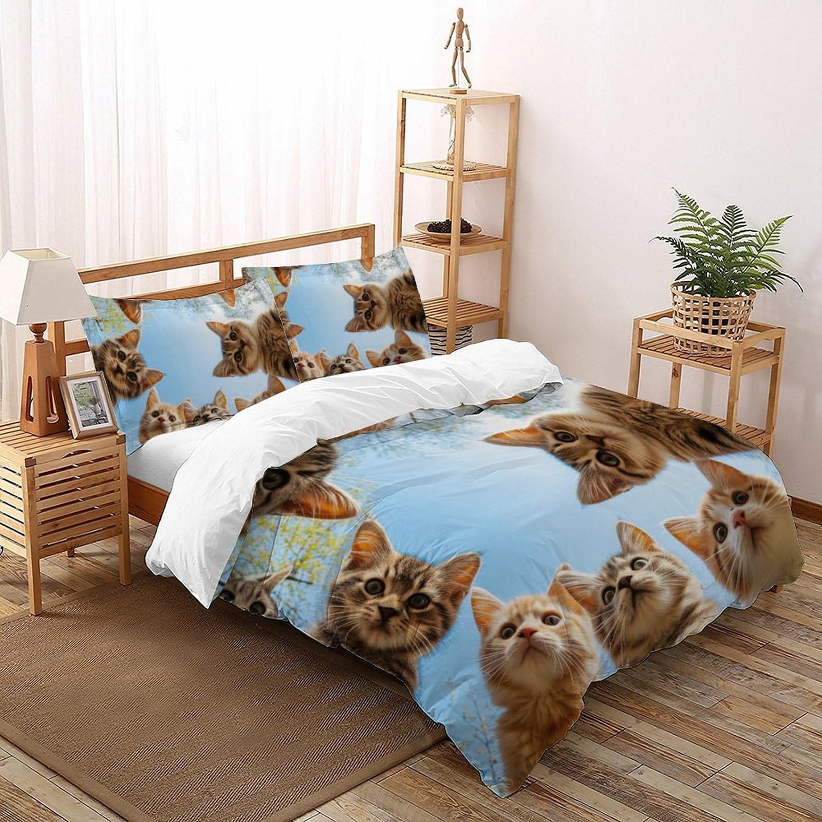 Housses de couette 3D enfants avec taies d'oreiller Super King 260x220cm