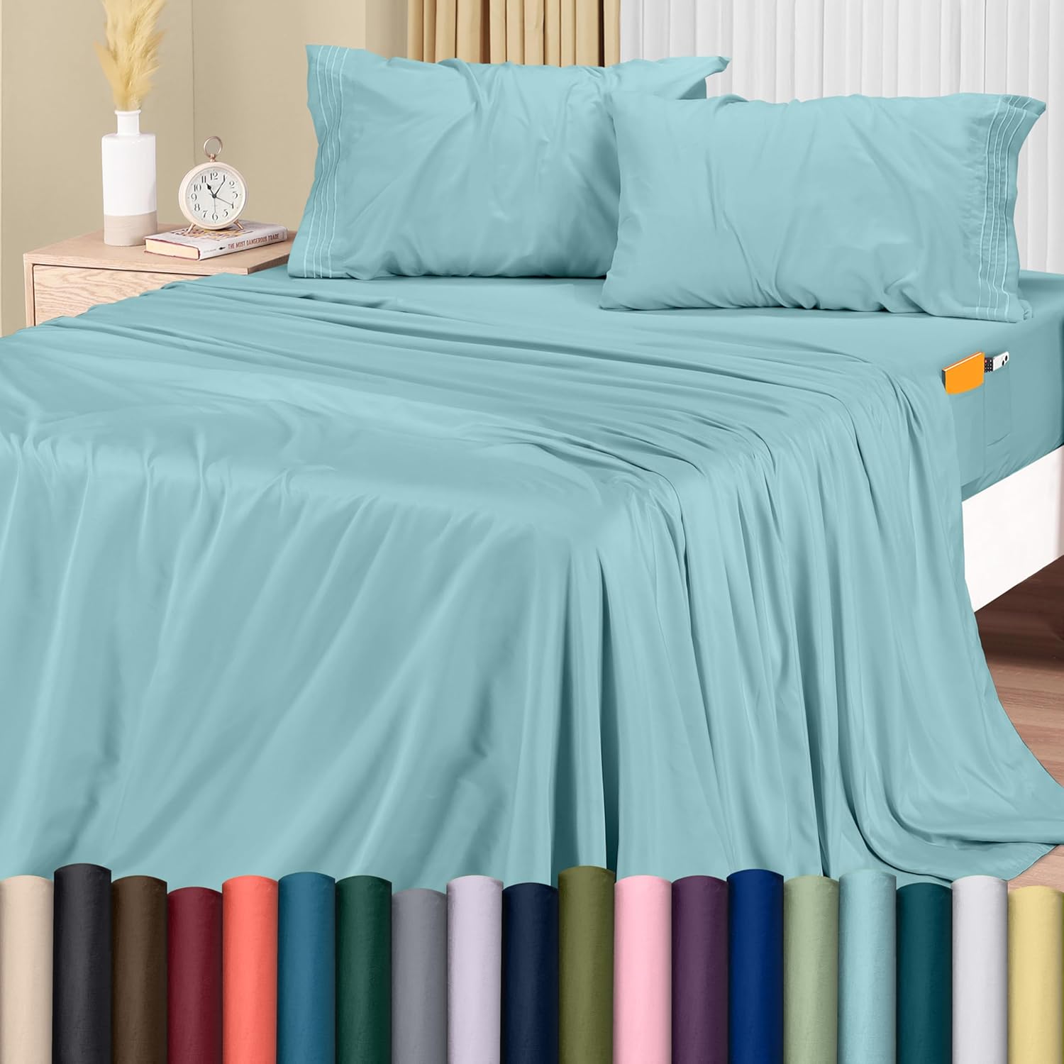Utopia Bedding Full Sheet Set Soft Microfiber 4 Piece
