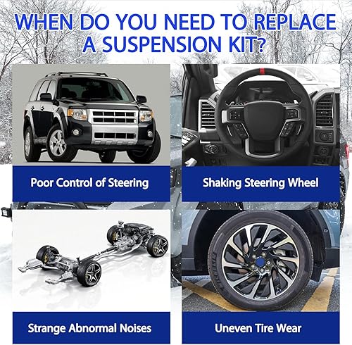 Miniatura 2 de 6 brazos de control inferiores con rótulas, barras estabilizadoras, barras de acoplamiento, kit de suspensión de repuesto para Ford Escape