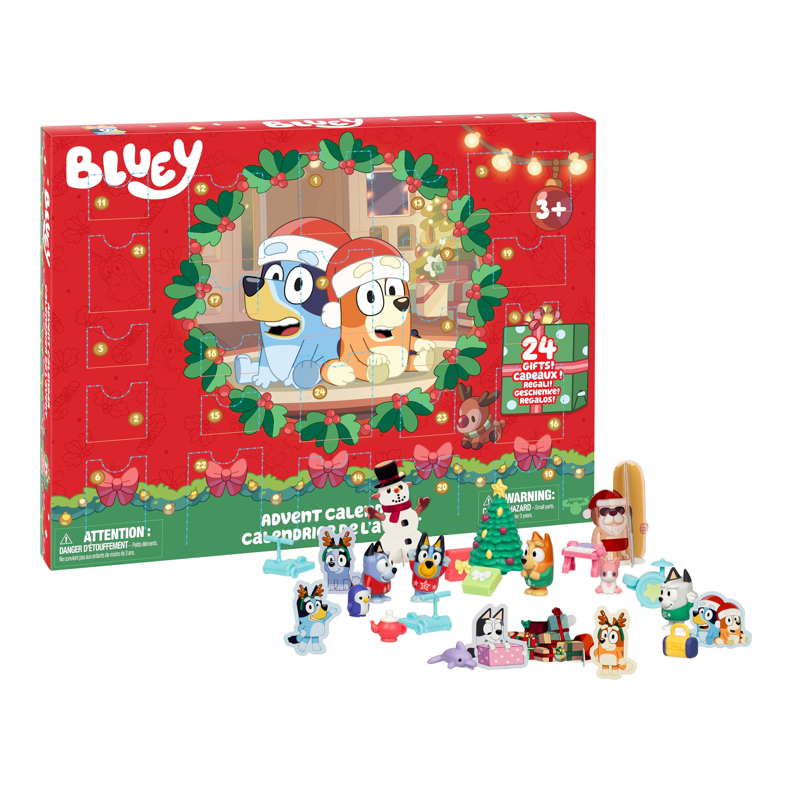 Bluey Advent Calendar, Find 4 Mini Figures, Bingo, Muffin And Socks, 12 Other Accessories - Image 4