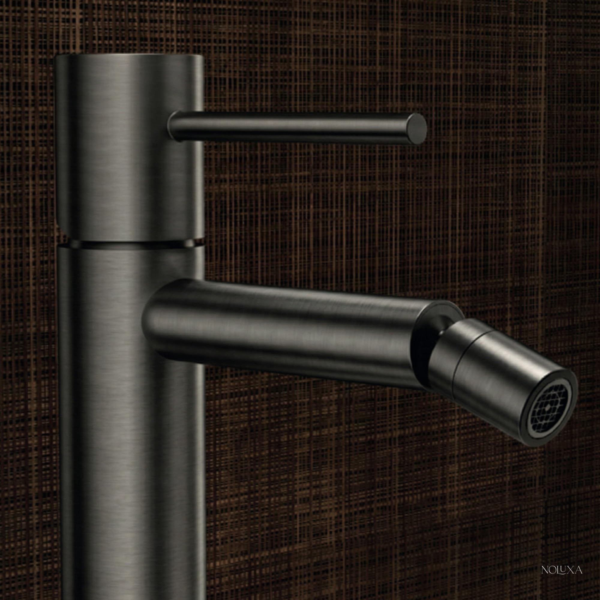 IMEX kran bidetowy, bateria bidetowa, bateria bidetowa, bateria bidetowa z mieszaczem ciepłej i zimnej wody, bateria Bidet, łatwa instalacja, seria Monza, kolor Black Gun Metal