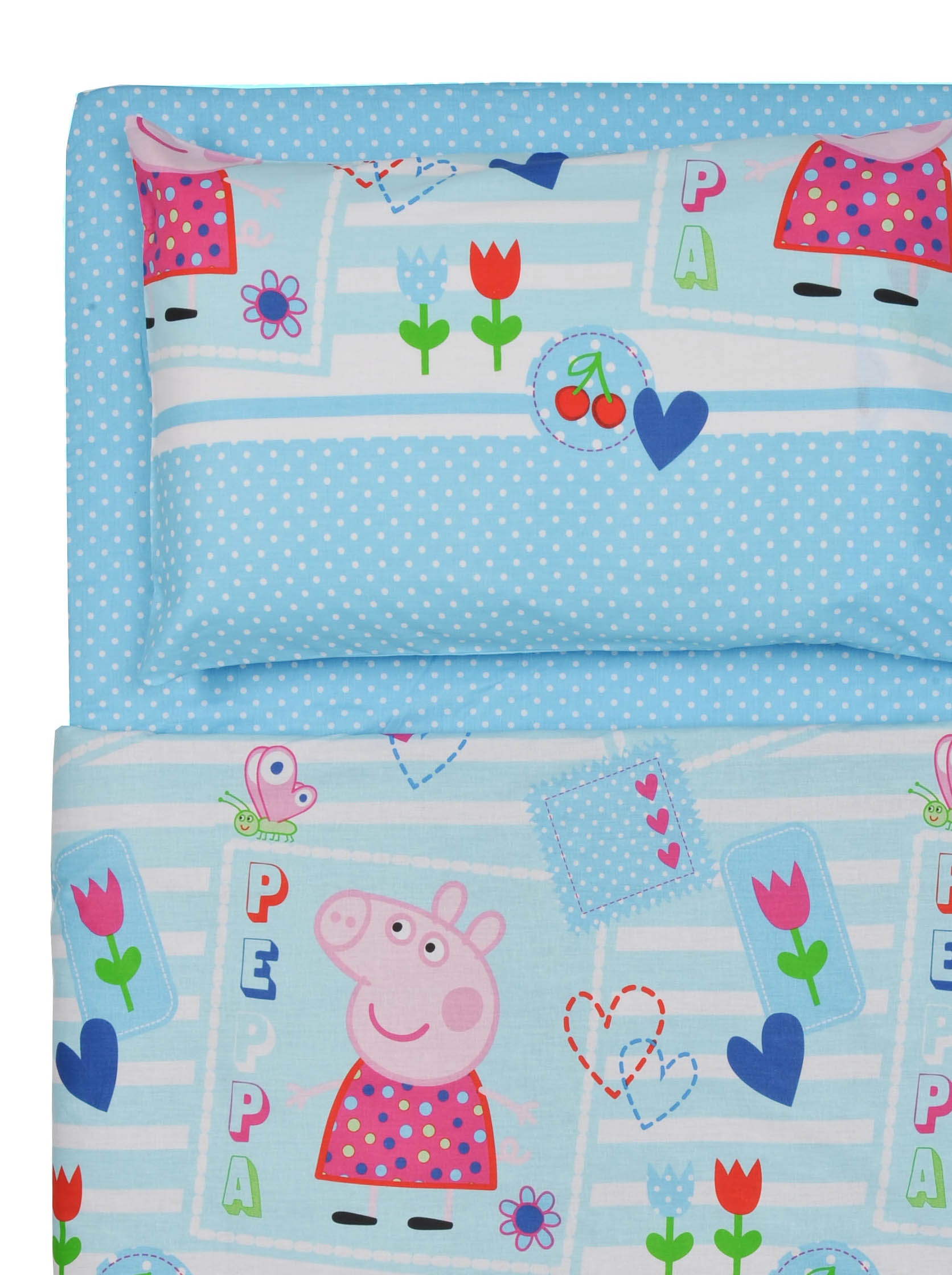 Peppa Pig Completo Letto Azzurro singolo 150 x 280 cm
