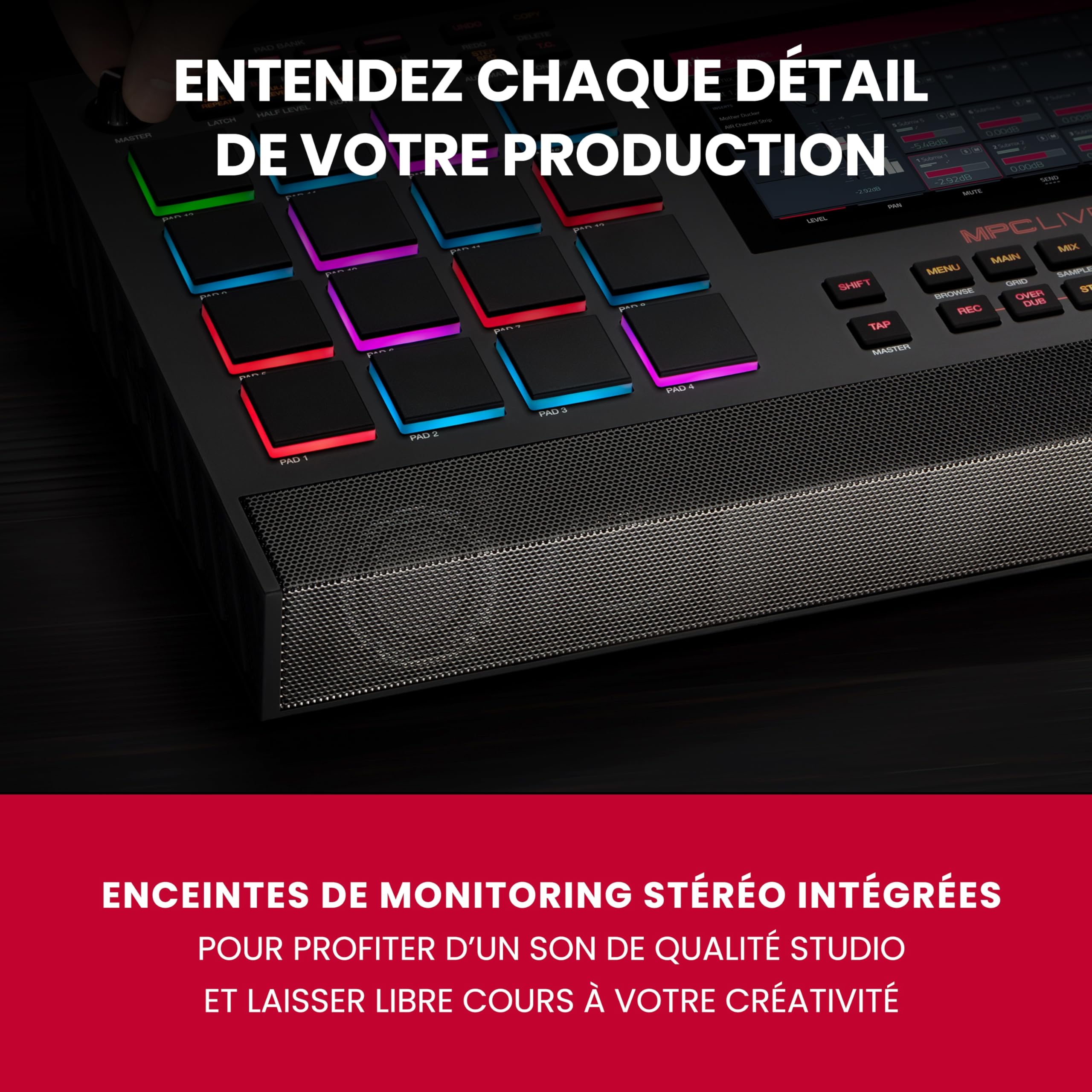 Akai Professional MPC Live II - Machine à Rythmes, Échantillonneur et Beat Maker à Piles avec Haut-Parleurs, Pads de Batterie, Moteurs de Synthèse, Écran Tactile et Intégration Native Instruments