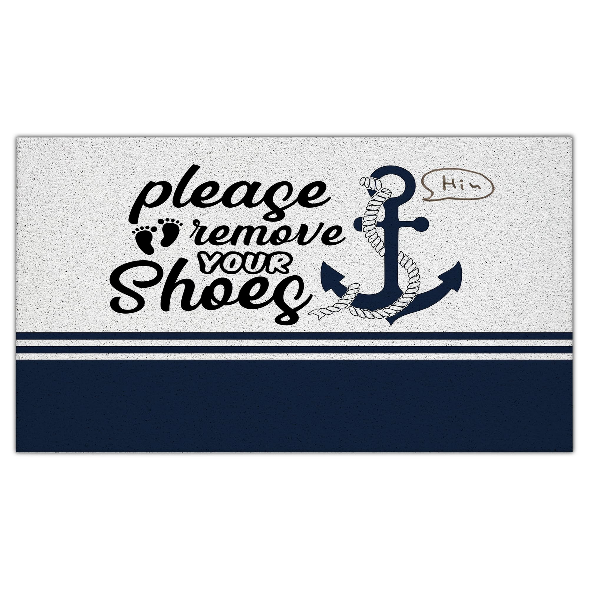 Nogrit Boat Anchor Non Slip Doormat Non Slip Shower mat 17x30,Bath mat, Boat Anchor Anti-Slip Doormat Decor,Home Front Door Porch Outdoor Indoor