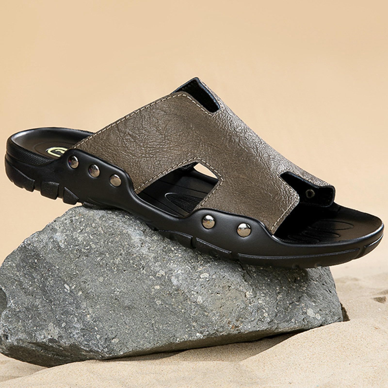 Pantuflas Sandalias De Verano Talla Grande para Hombre, Chanclas -negro-50