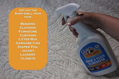 Miniatura 4 de BARN BE GONE Superhero Strength Stain & Pet Olor Eliminator  Enzyme Carpet Cleaner Spray para mascotas  Removedor de manchas para mascotas para