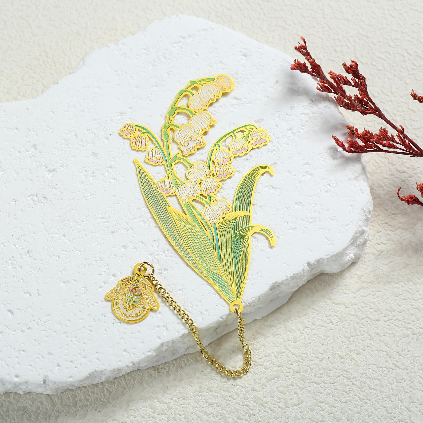 Umimiss Lily of The Valley Gifts, Bookmarks for Women Book Lover Gifts, Flower Bookmark - Image 4