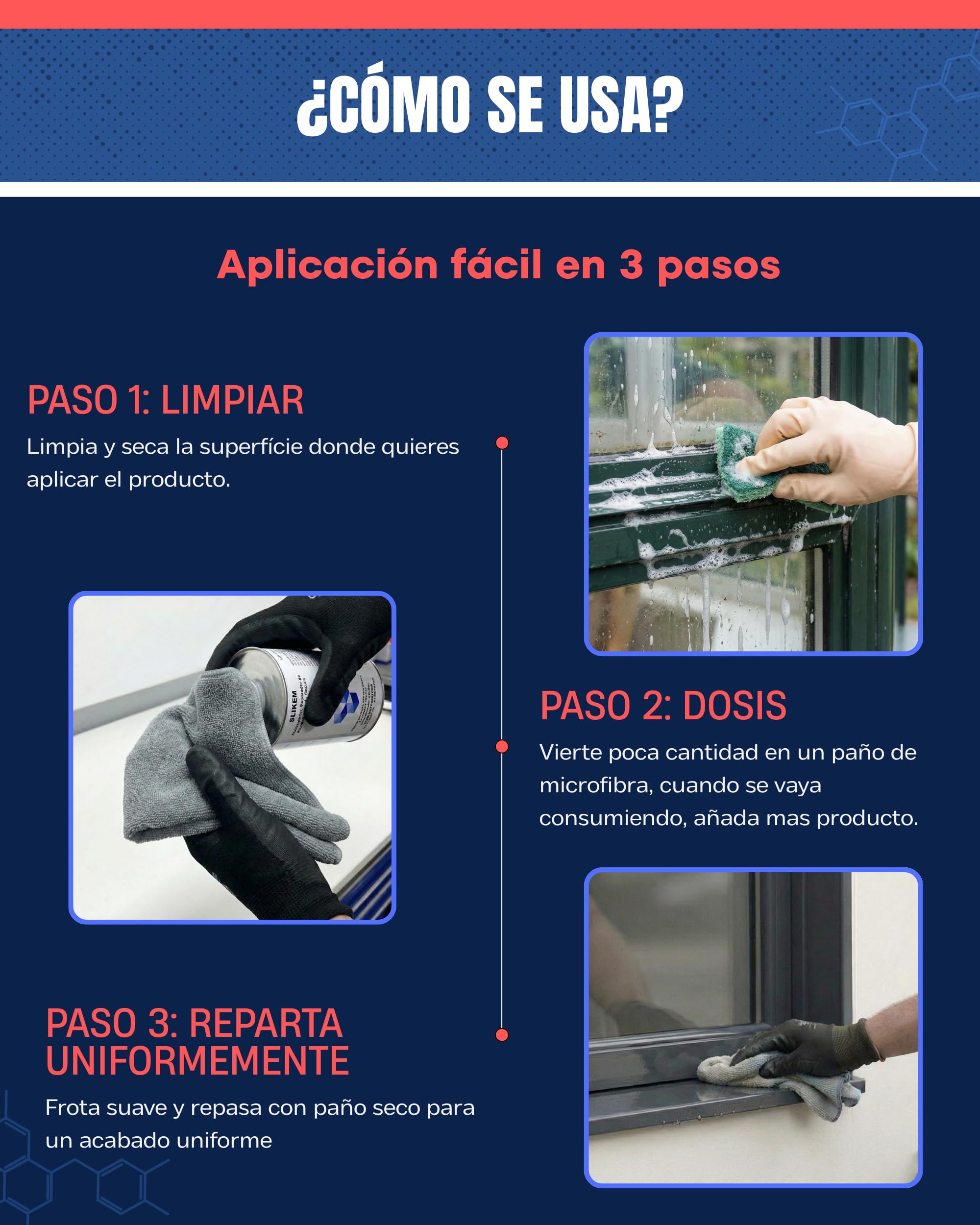 SLIKEM 1L - Restaurador Reparador Aluminio Lacado Oscuro con Silicona – Recupera Color y Brillo – Ventanas Puertas Persianas – Hidrofugante Antisuciedad